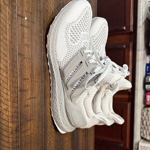 adidas women’s Ultraboost Knit Sneakers - White/Light Gray